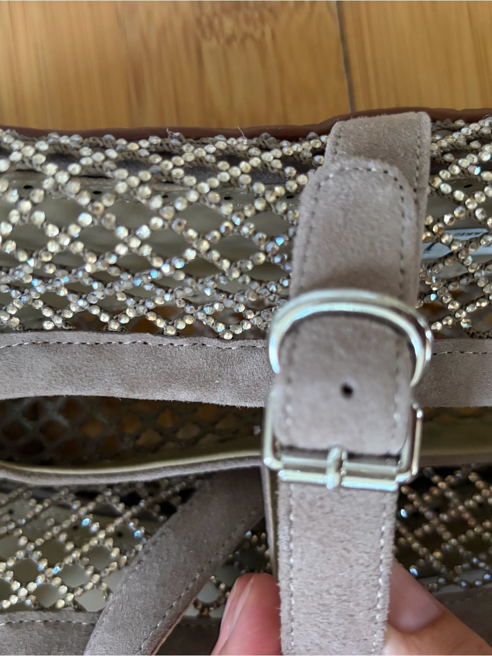 ✨Alaia Crystal Mesh Fishnet Ballet Flats In Strass✨ - Picture 3 of 8